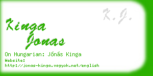 kinga jonas business card