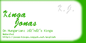 kinga jonas business card